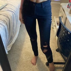 Express black skinny jeans